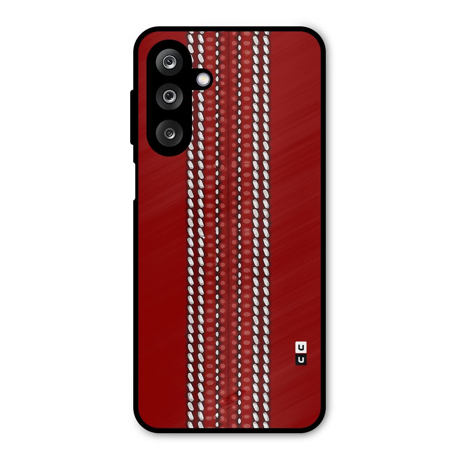 Cricket Ball Pattern Metal Back Case for Galaxy M36