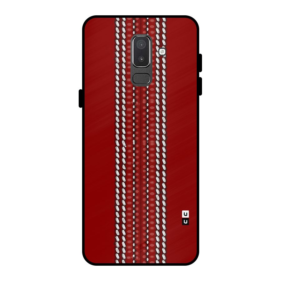 Cricket Ball Pattern Metal Back Case for Galaxy On8 (2018)