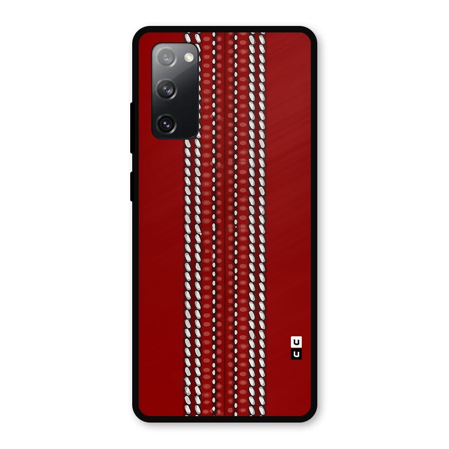 Cricket Ball Pattern Metal Back Case for Galaxy S20 FE