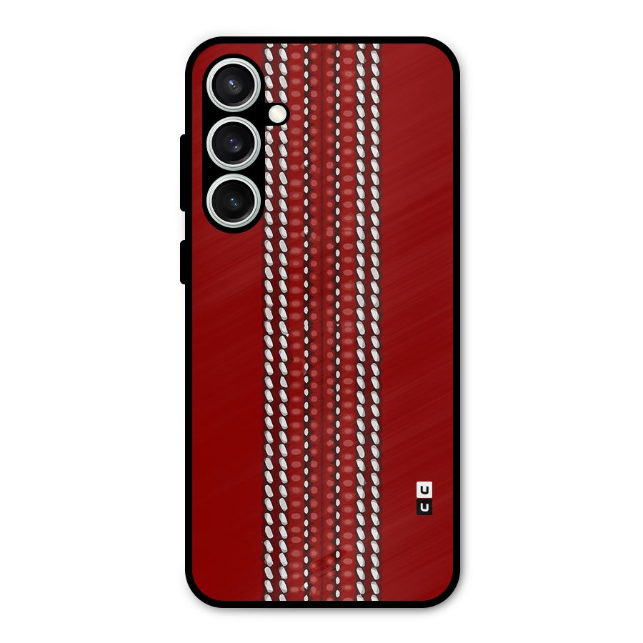 Cricket Ball Pattern Metal Back Case for Galaxy S23 FE