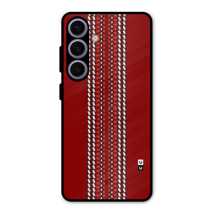 Cricket Ball Pattern Metal Back Case for Galaxy S24