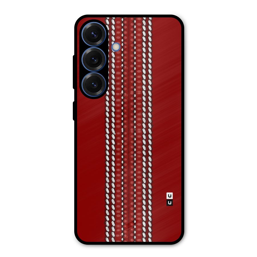 Cricket Ball Pattern Metal Back Case for Galaxy S25