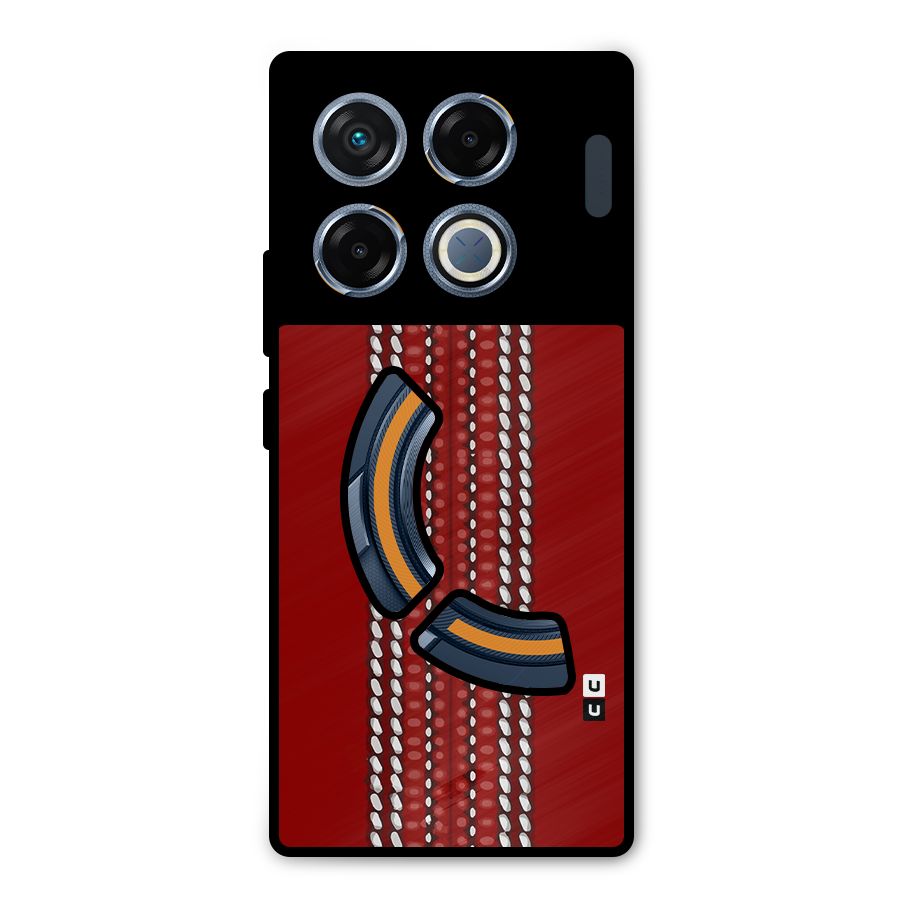 Cricket Ball Pattern Metal Back Case for Infinix GT 20 Pro