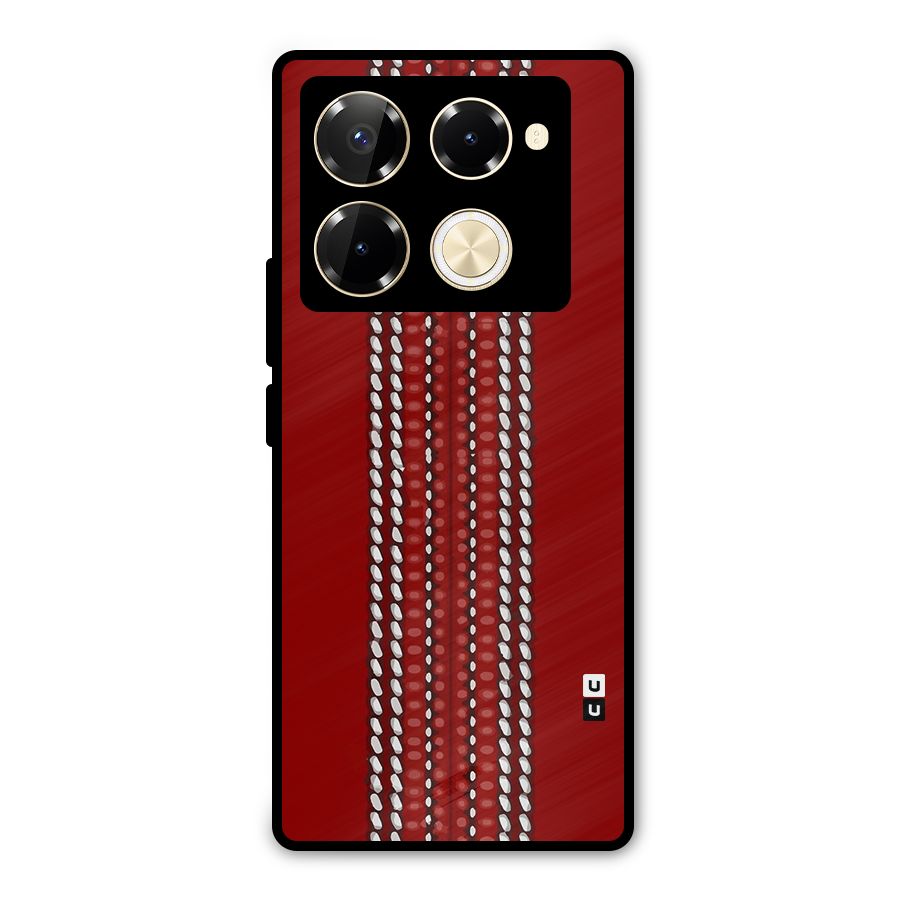 Cricket Ball Pattern Metal Back Case for Infinix Note 40 Pro