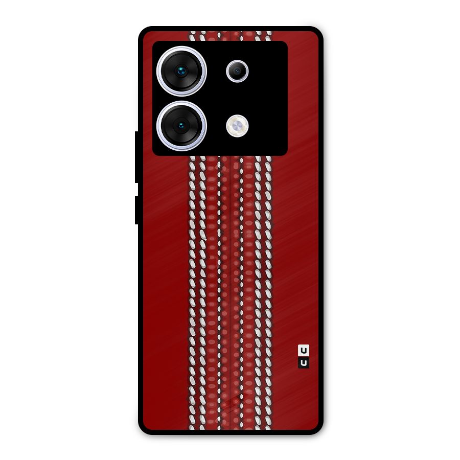Cricket Ball Pattern Metal Back Case for Infinix Zero 30 5G