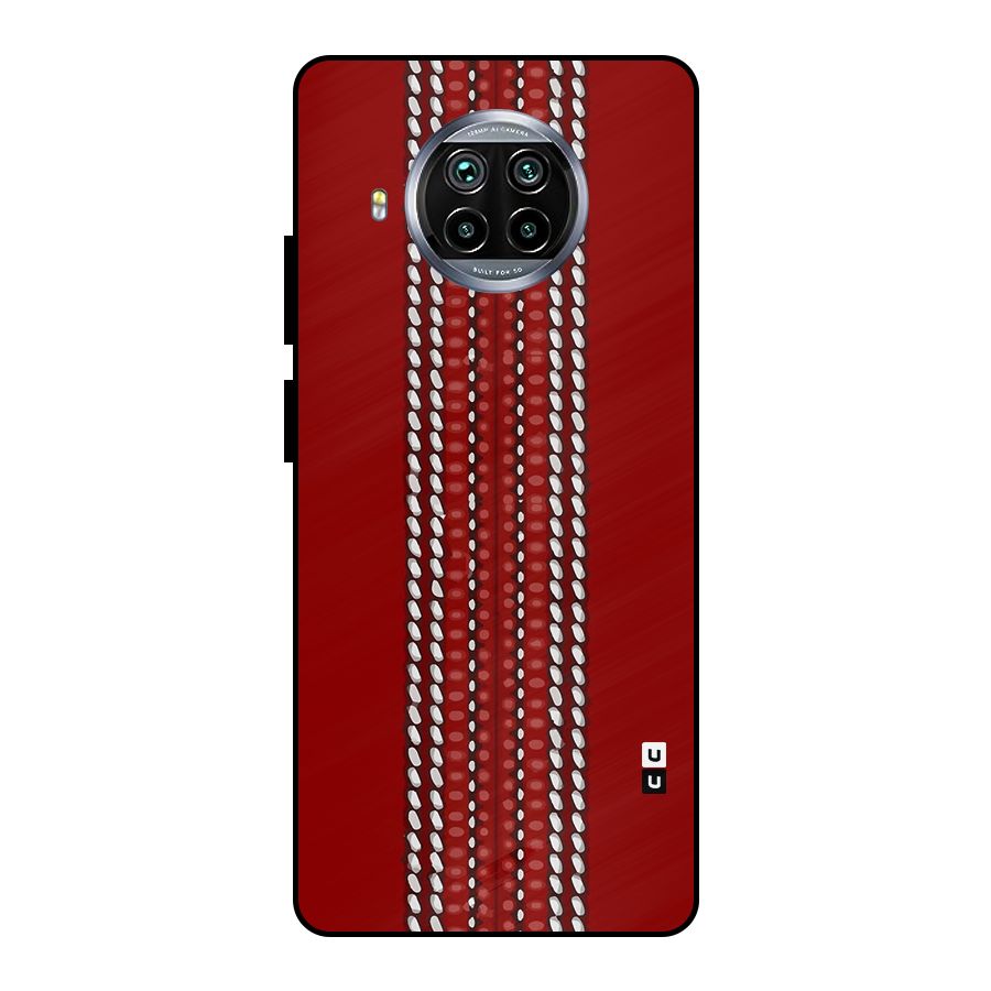 Cricket Ball Pattern Metal Back Case for Mi 10i