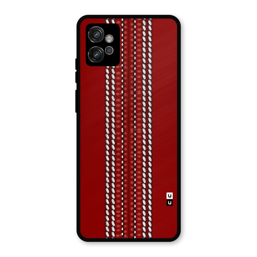 Cricket Ball Pattern Metal Back Case for Moto G32