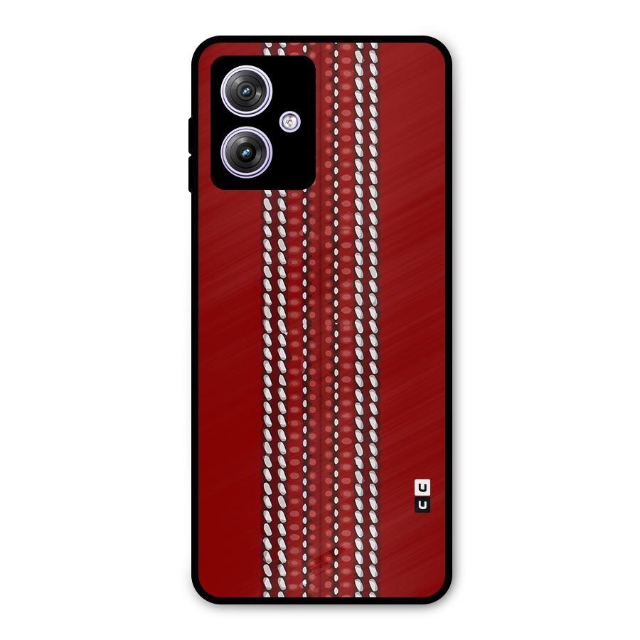 Cricket Ball Pattern Metal Back Case for Moto G64