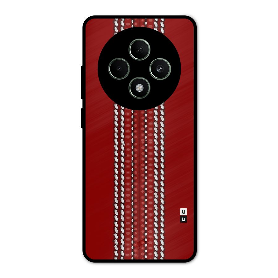 Cricket Ball Pattern Metal Back Case for Oppo F27