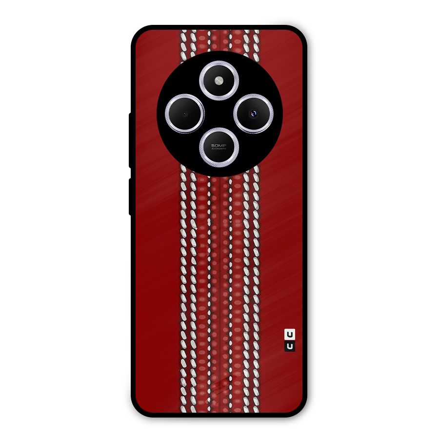 Cricket Ball Pattern Metal Back Case for Poco C75 5G