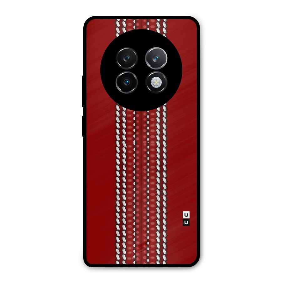 Cricket Ball Pattern Metal Back Case for Realme 13 Plus