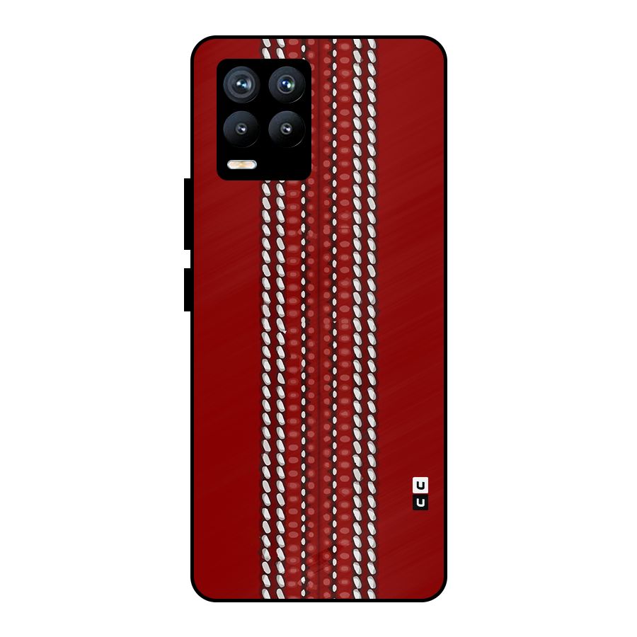 Cricket Ball Pattern Metal Back Case for Realme 8 Pro