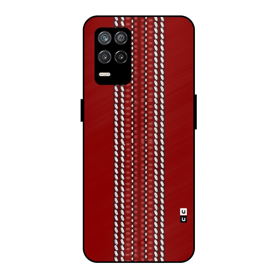 Cricket Ball Pattern Metal Back Case for Realme 9 5G
