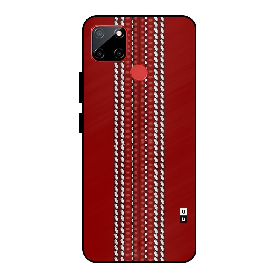 Cricket Ball Pattern Metal Back Case for Realme C12