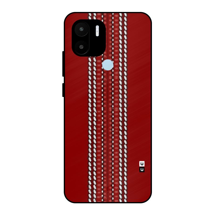 Cricket Ball Pattern Metal Back Case for Redmi A1+