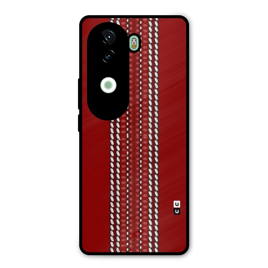 Cricket Ball Pattern Metal Back Case for Vivo V40e