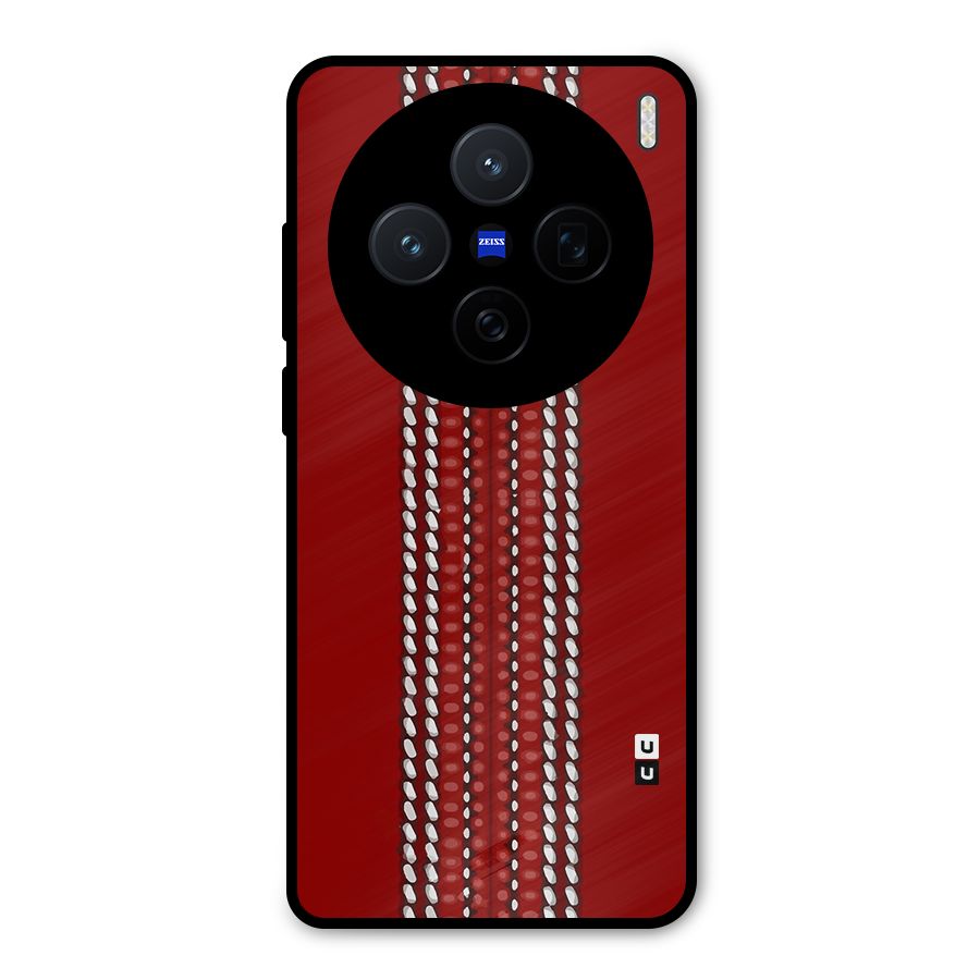 Cricket Ball Pattern Metal Back Case for Vivo X200