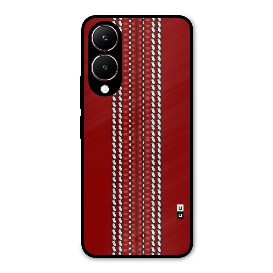 Cricket Ball Pattern Metal Back Case for Vivo Y28