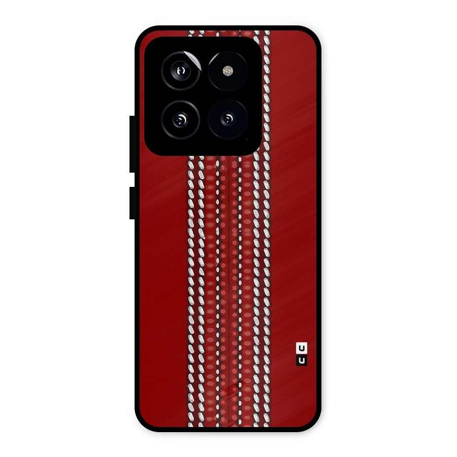 Cricket Ball Pattern Metal Back Case for Xiaomi 14