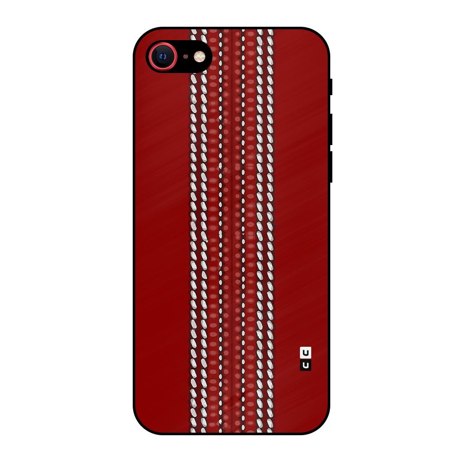 Cricket Ball Pattern Metal Back Case for iPhone 7