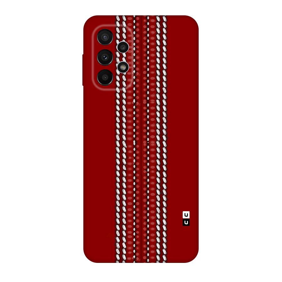 Cricket Ball Pattern Original Polycarbonate Back Case for Galaxy A23