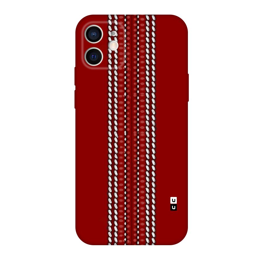 Cricket Ball Pattern Original Polycarbonate Back Case for iPhone 12
