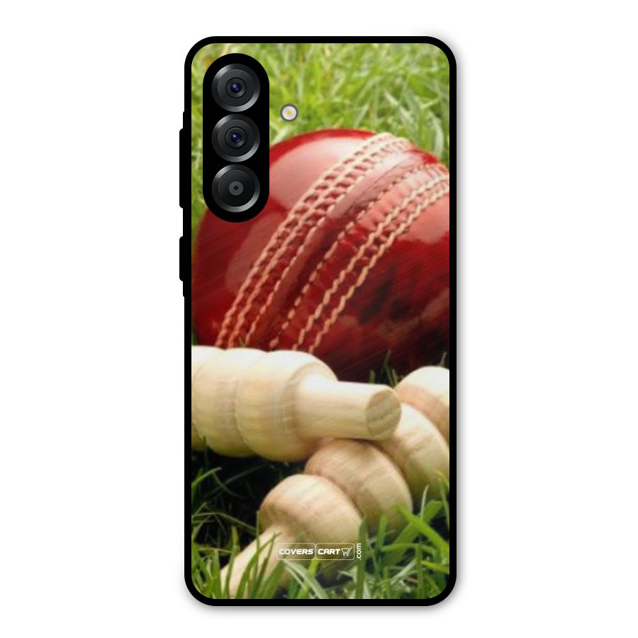 Cricket Ball and Stumps Metal Back Case for Galaxy A36