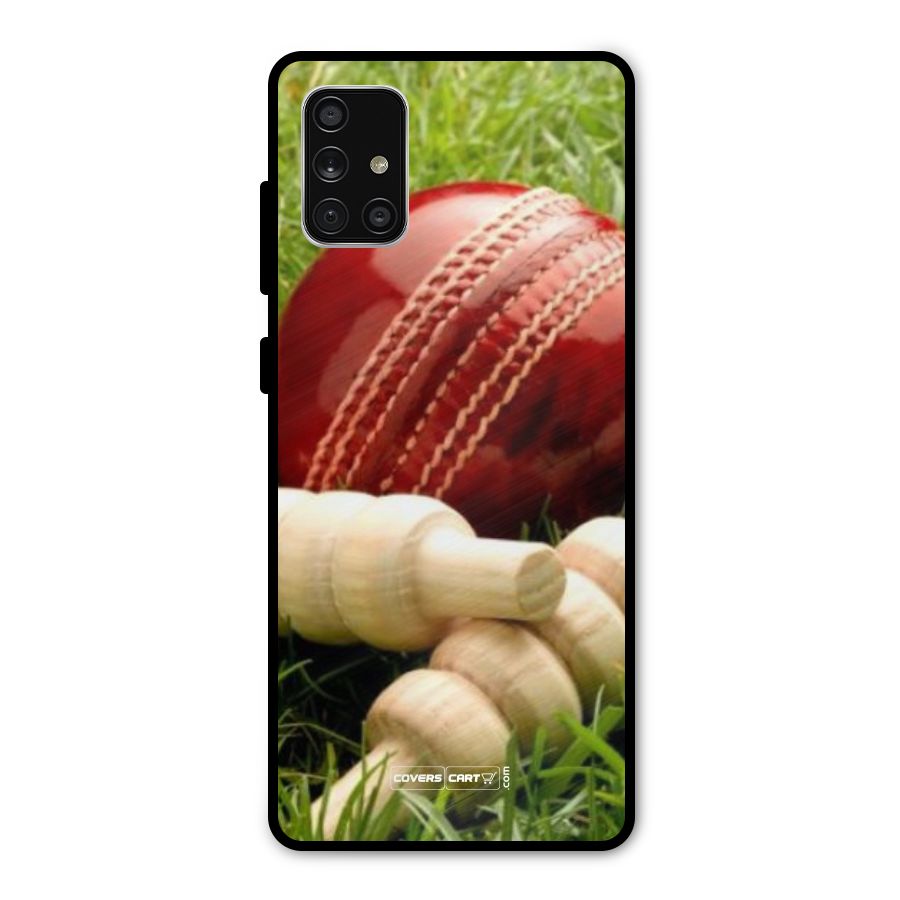 Cricket Ball and Stumps Metal Back Case for Galaxy A71