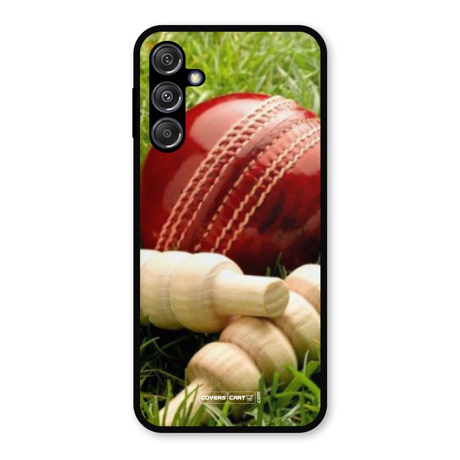 Cricket Ball and Stumps Metal Back Case for Galaxy M34 5G