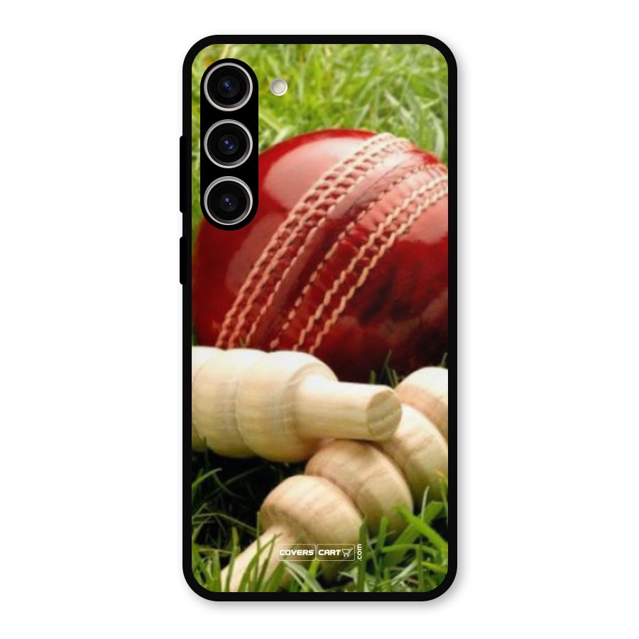 Cricket Ball and Stumps Metal Back Case for Galaxy S23 Plus