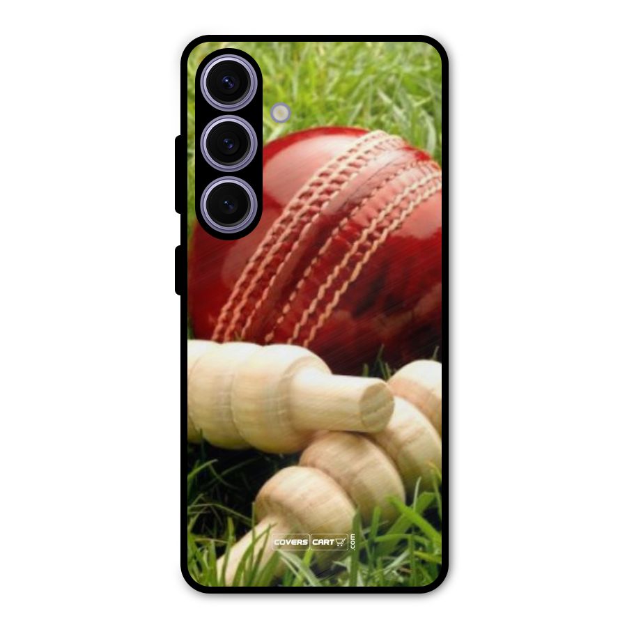 Cricket Ball and Stumps Metal Back Case for Galaxy S24