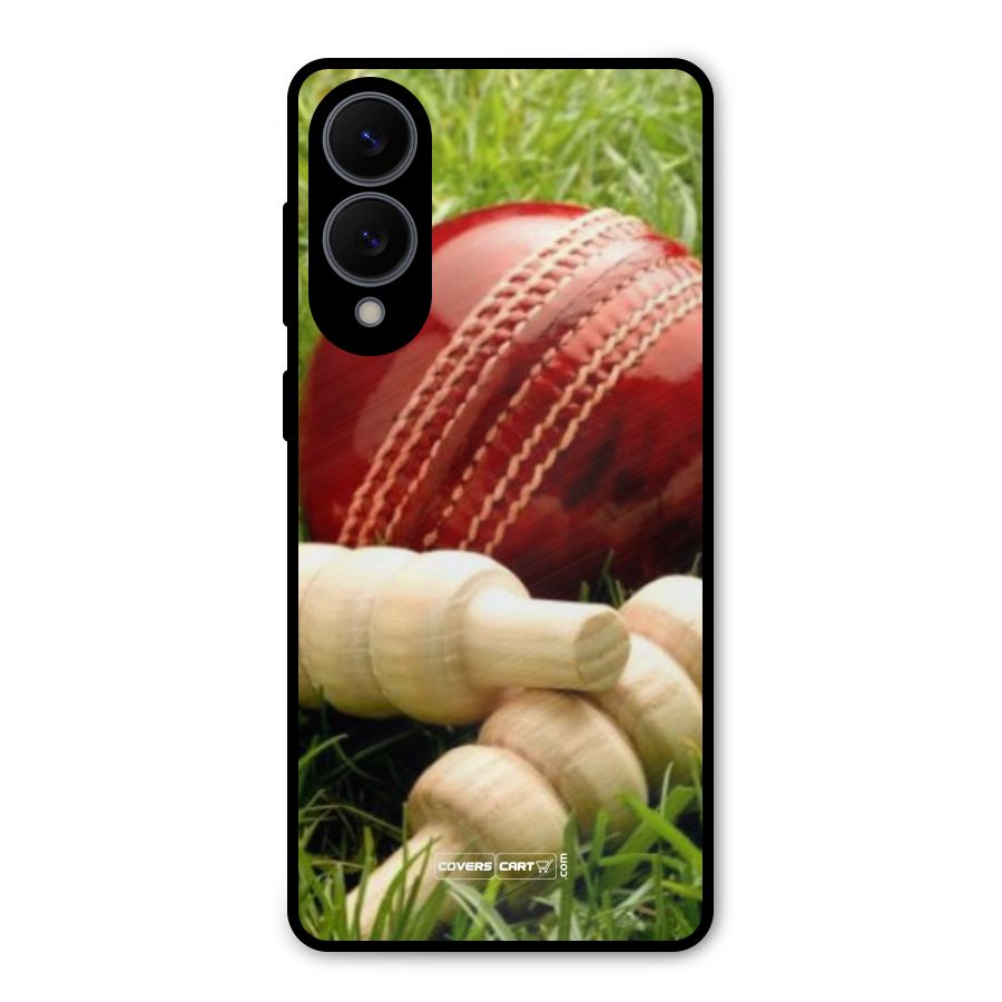 Cricket Ball and Stumps Metal Back Case for Galaxy S25 Edge
