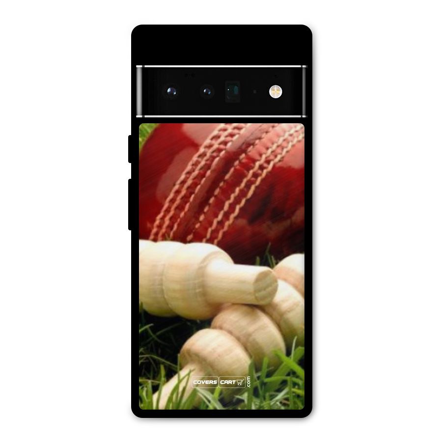 Cricket Ball and Stumps Metal Back Case for Google Pixel 6 Pro