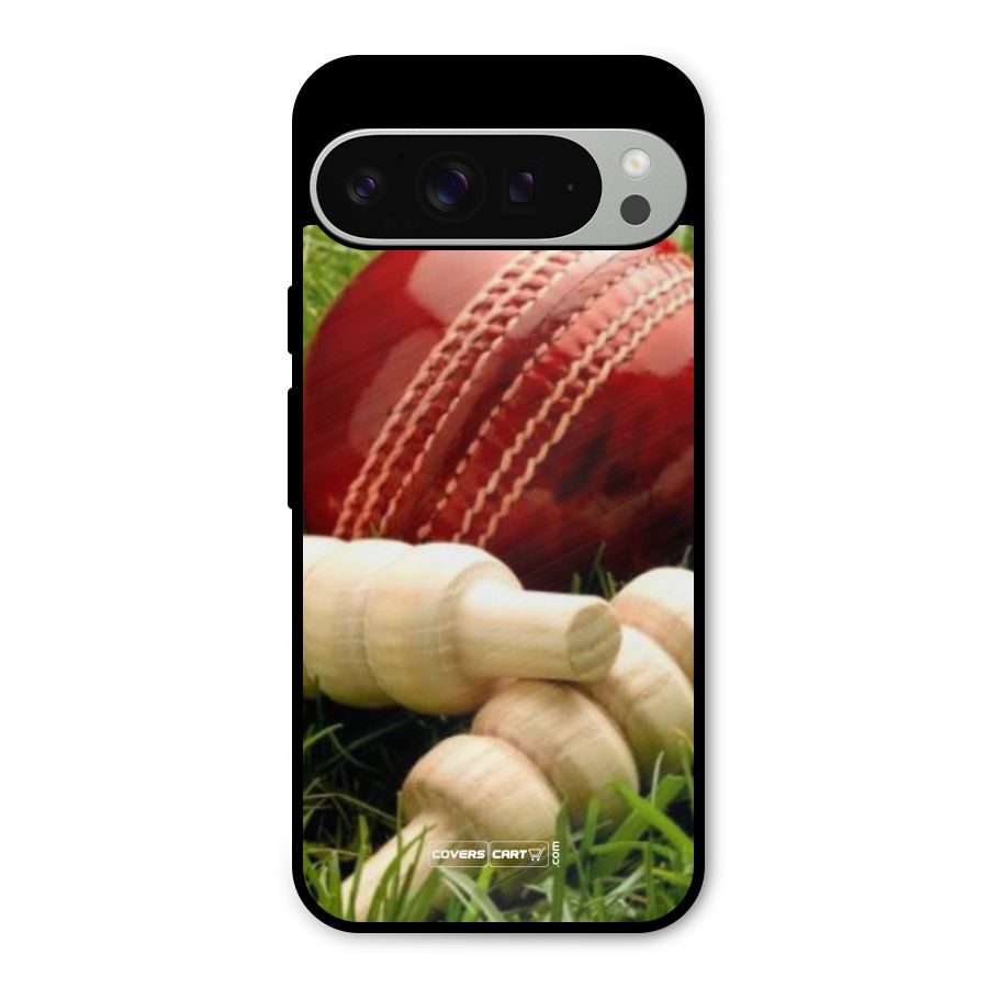Cricket Ball and Stumps Metal Back Case for Google Pixel 9 Pro XL