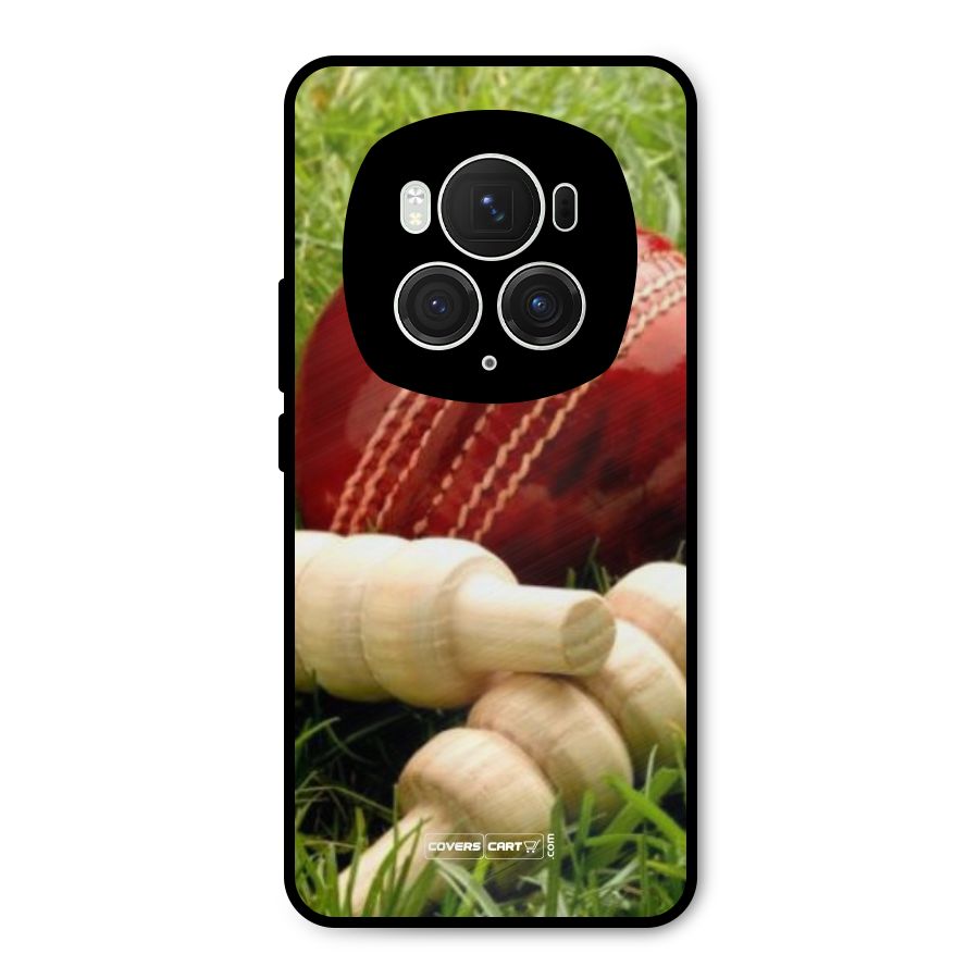 Cricket Ball and Stumps Metal Back Case for Honor Magic6 Pro
