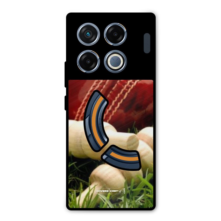 Cricket Ball and Stumps Metal Back Case for Infinix GT 20 Pro