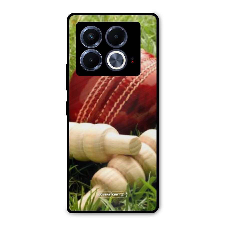 Cricket Ball and Stumps Metal Back Case for Infinix Note 40 5G