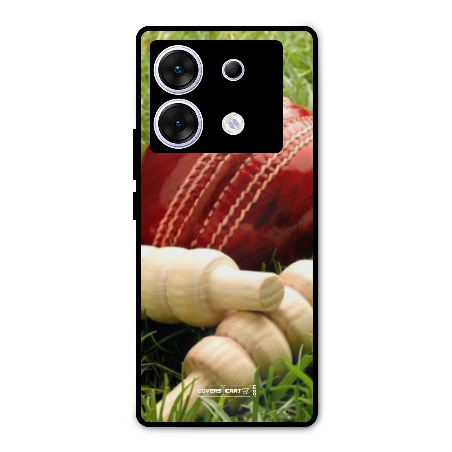 Cricket Ball and Stumps Metal Back Case for Infinix Zero 30 5G