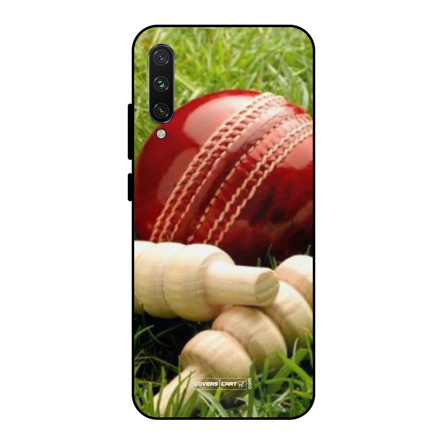 Cricket Ball and Stumps Metal Back Case for Mi A3
