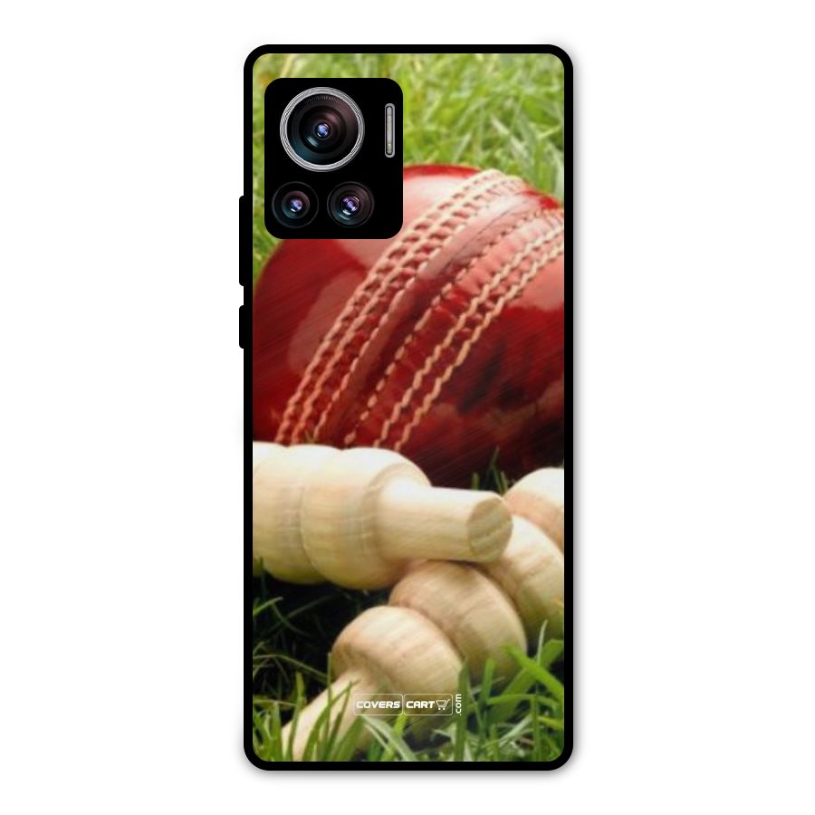 Cricket Ball and Stumps Metal Back Case for Motorola Edge 30 Ultra
