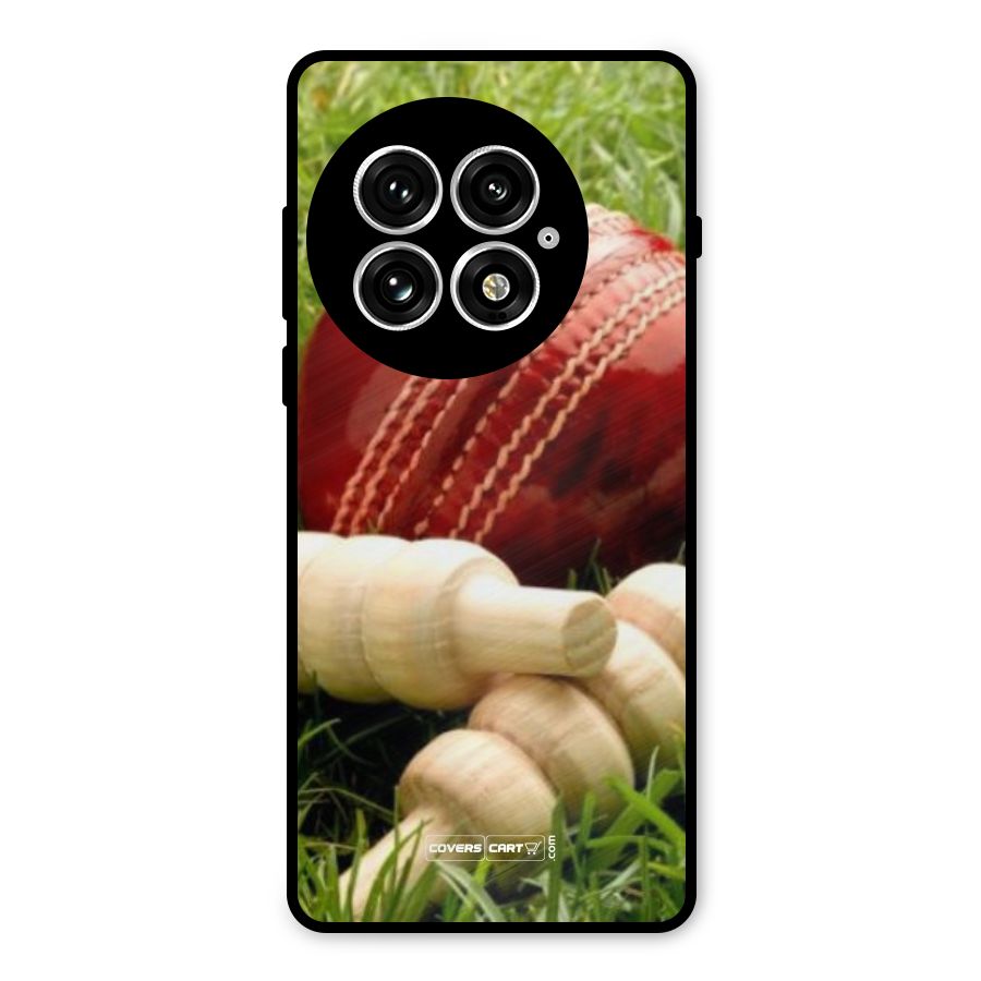 Cricket Ball and Stumps Metal Back Case for OnePlus 13