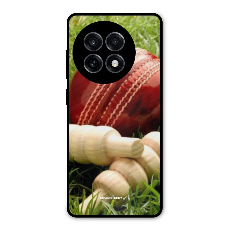 Cricket Ball and Stumps Metal Back Case for OnePlus 13R