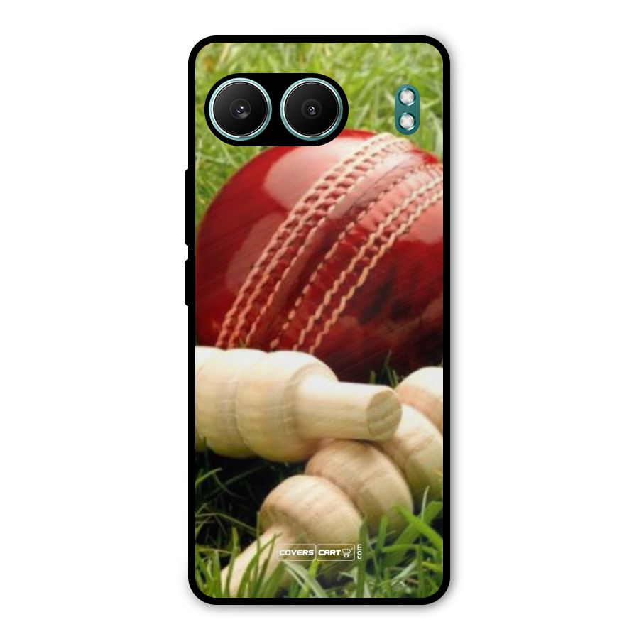 Cricket Ball and Stumps Metal Back Case for OnePlus Nord 4