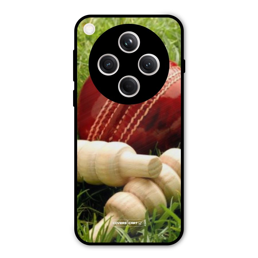 Cricket Ball and Stumps Metal Back Case for Oppo Find X8