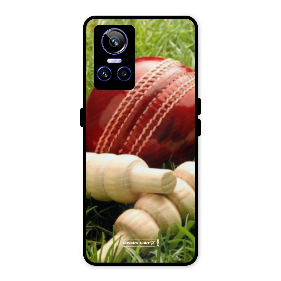Cricket Ball and Stumps Metal Back Case for Realme GT Neo 3