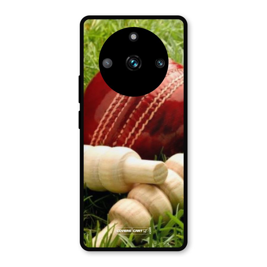 Cricket Ball and Stumps Metal Back Case for Realme Narzo 60 Pro