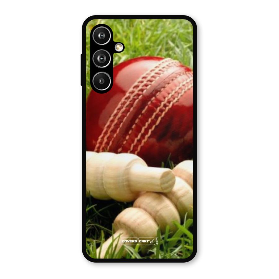 Cricket Ball and Stumps Metal Back Case for Samsung Galaxy M54