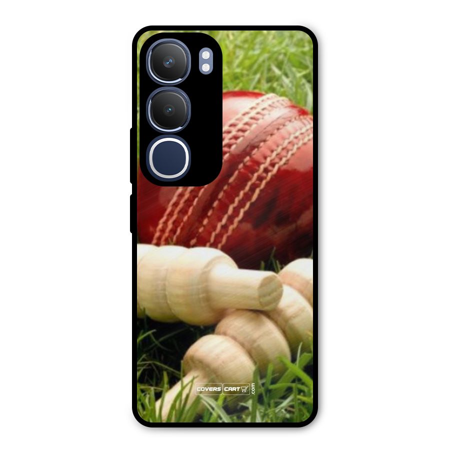Cricket Ball and Stumps Metal Back Case for Vivo Y29