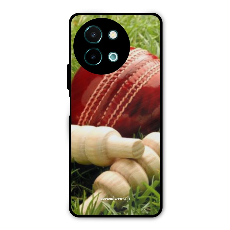 Cricket Ball and Stumps Metal Back Case for Vivo Y58