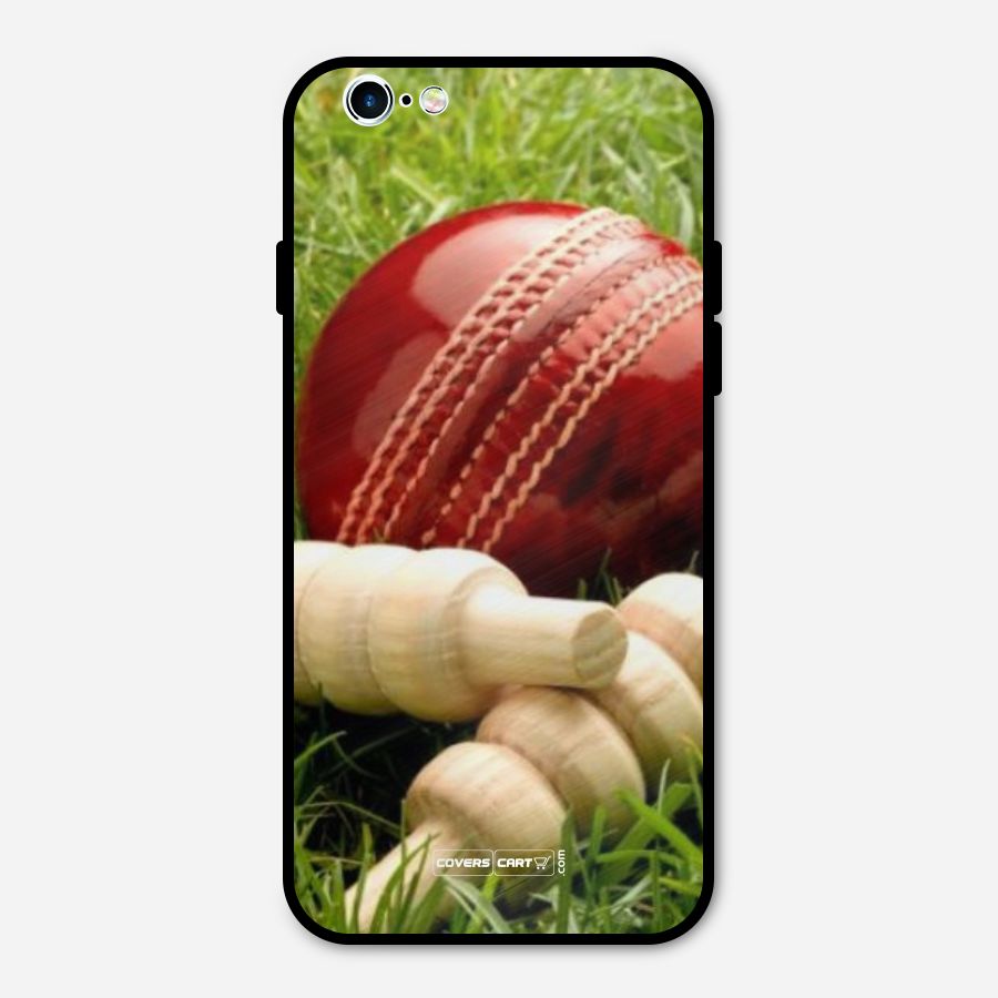 Cricket Ball and Stumps Metal Back Case for iPhone 6 6s